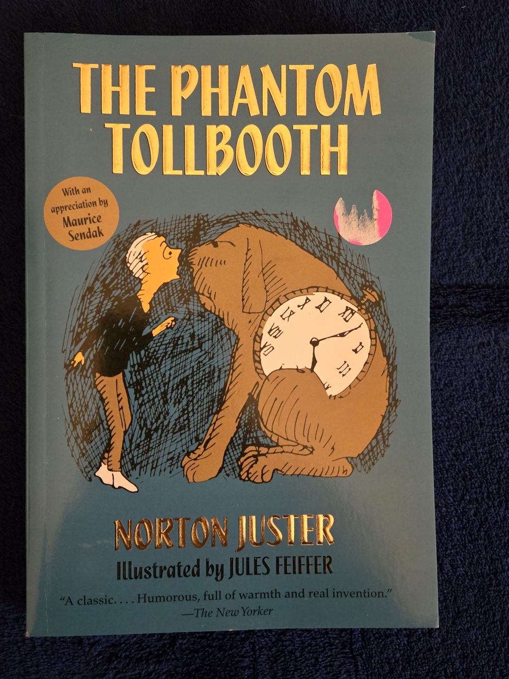 The Phantom Tollbooth Illustrated Edition - Teal Cover with Gold Text